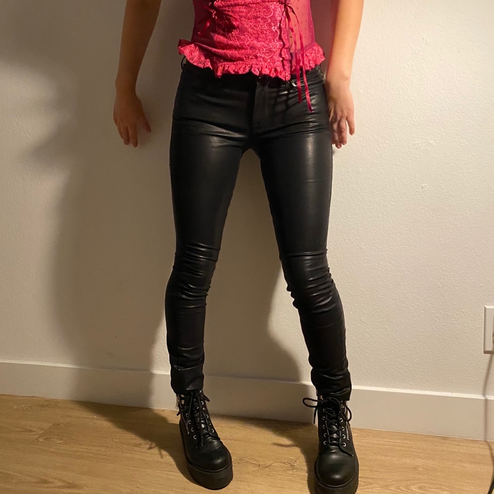 Black Leather Pants